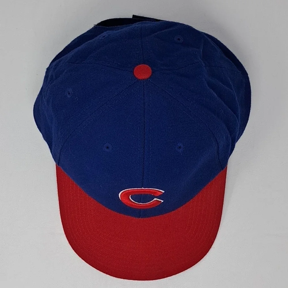 Chicago Cubs Hat Blue Red Logo MLB Baseball Snap Back Adjustable Genuine Merch
